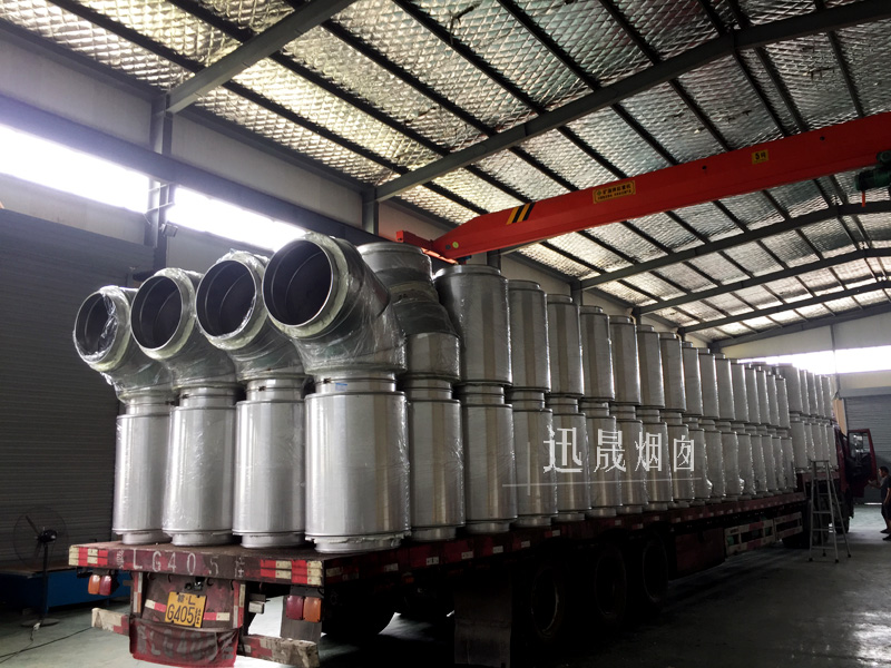 预制双层不锈钢烟囱成品01